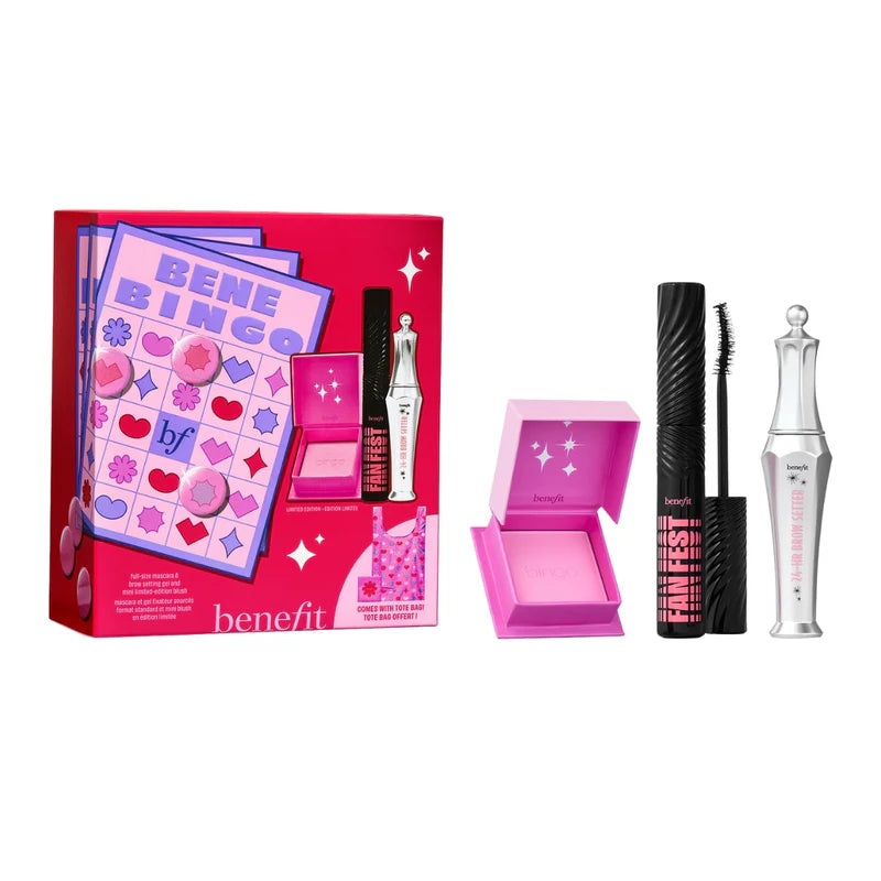 Benefit Benebingo Full-size Mascara, Brow Setting Gel And Mini Limited-Edition Blush