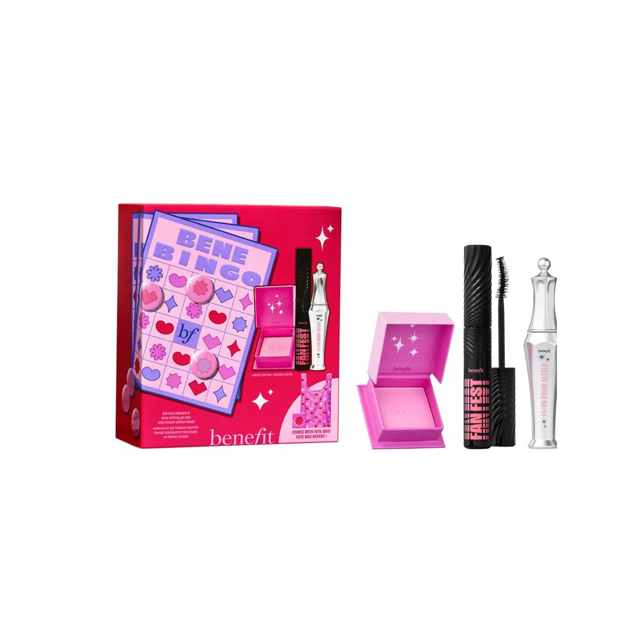 Image of Benefit Benebingo Mascara, Brow & Limited Edition Blush Makeup Gift Set offer Benefit Benebingo Mascara, Brow & Limited Edition Blush Makeup Gift Set