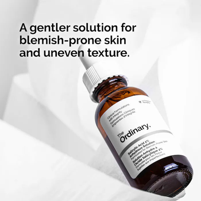 Salicylic Acid 2% Anhydrous Solution, Gentle Exfoliating Serum for Blemishes